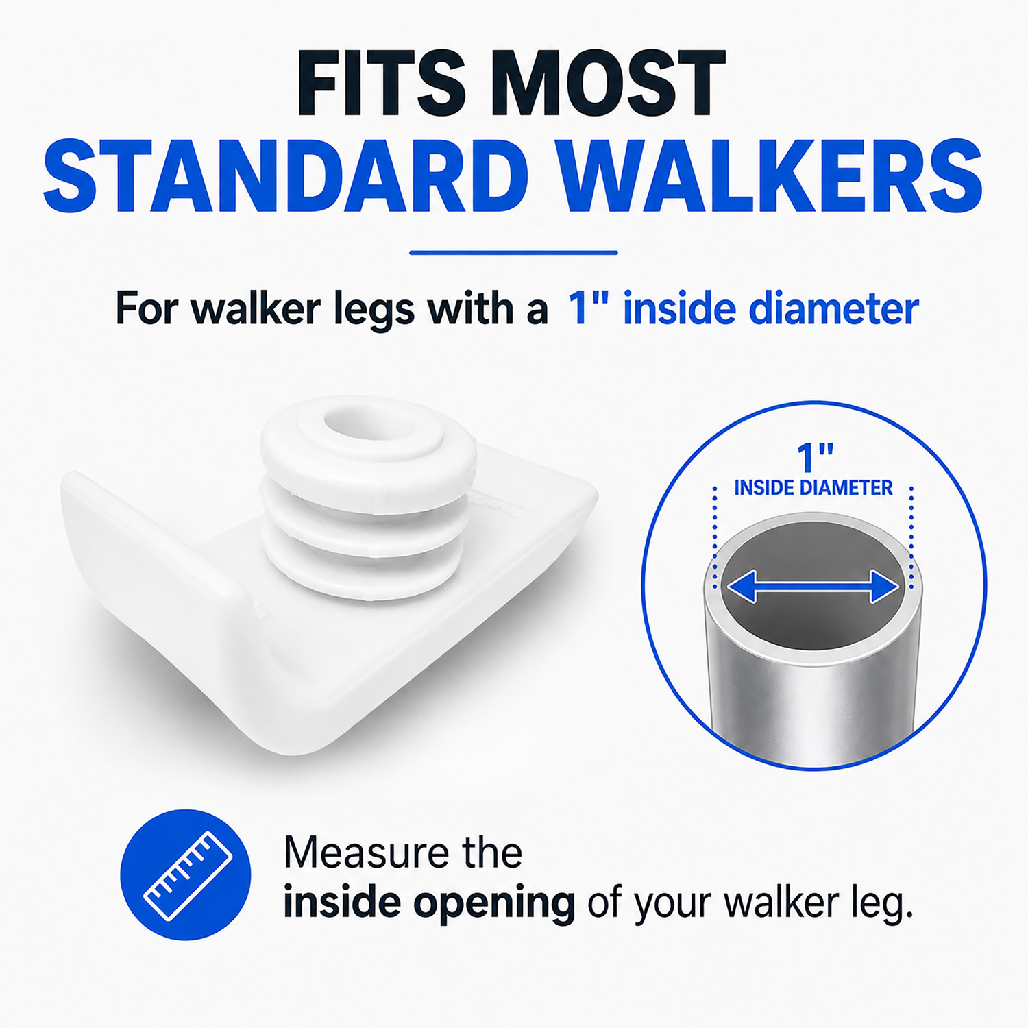 2PCS Top Glides TuffSki Walker Ski Glides - 1 Pair - Top Glides