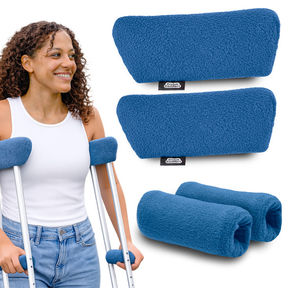 Universal Crutch Underarm Pad + Hand Grip Covers - All Colors