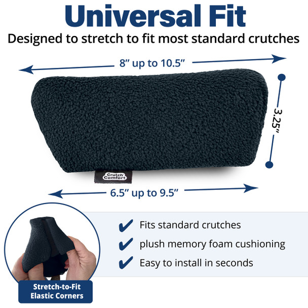 Crutch Comfort Universal Crutch Underarm Pad Covers - All Colors