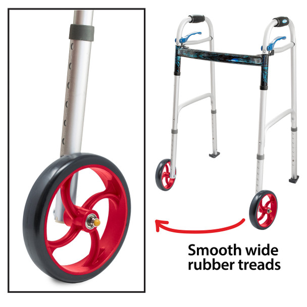 Top Glides Vortex Universal 7 Inch Walker Replacement Wheels Kit - LEGS & GLIDES