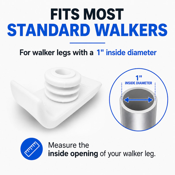 2PCS Top Glides TuffSki Walker Ski Glides - 1 Pair