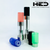 High End Dabzation 0.5mL Silver Pressurized Cartridges with multi color round tips.