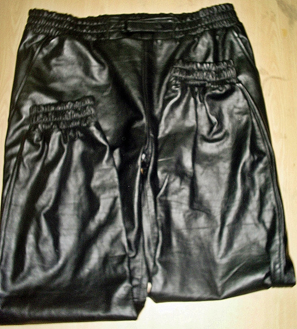 Mens Lambskin Leather Sweat Pants Style LSP010 Leather Lined