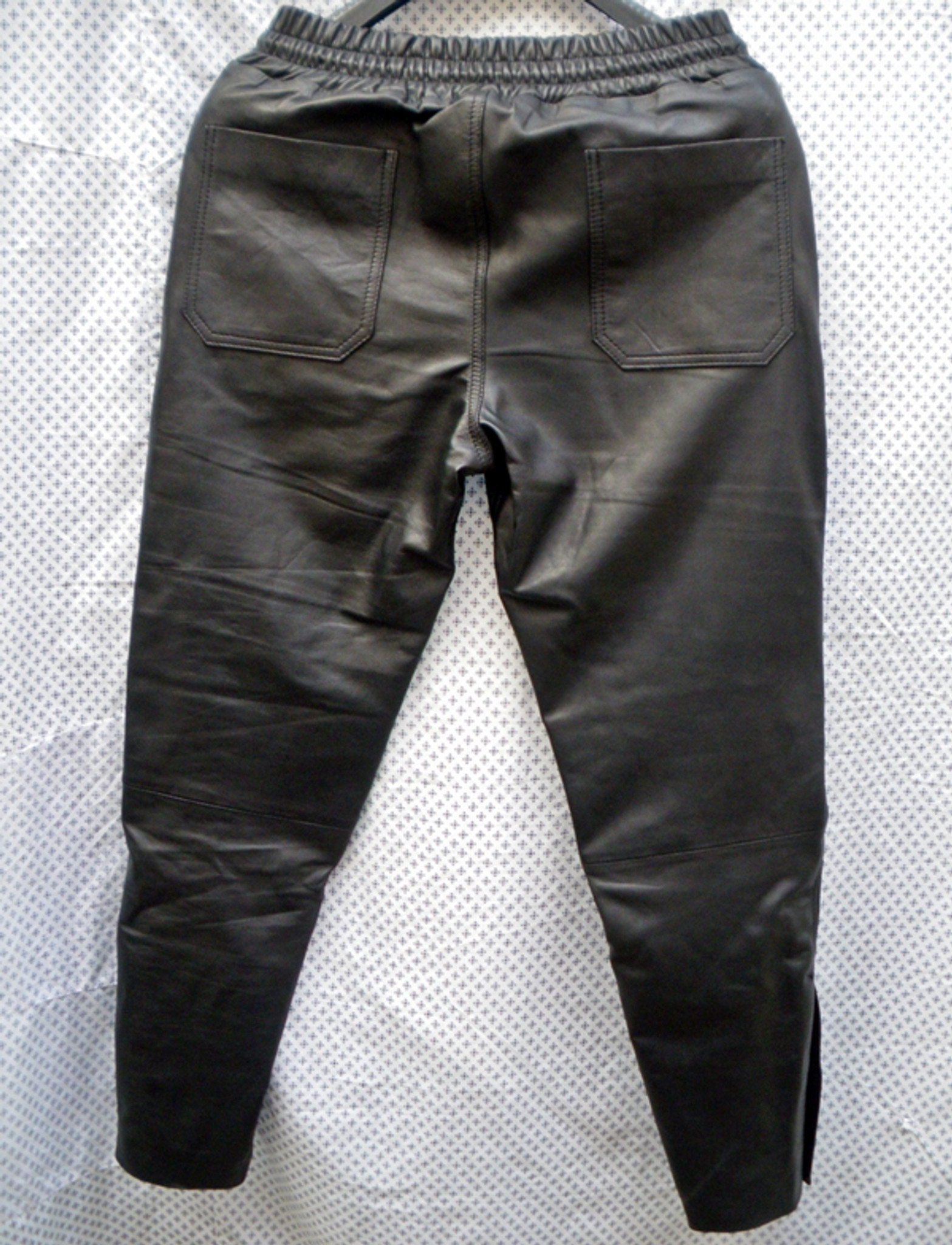 Mens Lambskin Leather Sweat Pants Style Lsp040 Justin Bieber