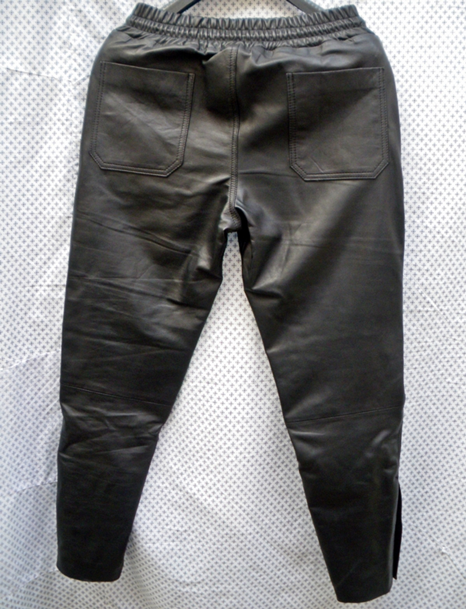 Mens Lambskin Leather Sweat Pants Style LSP040 Justin Bieber