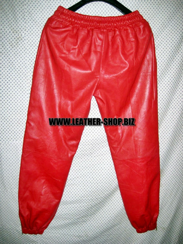 Mens Lambskin Leather Sweat Pants Style LSP101 Kanye West