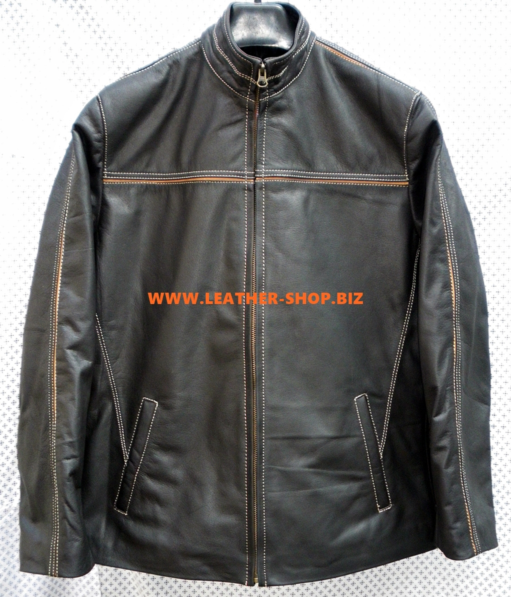 Leather Jacket Retro Style Mlj0097 Custom Made In 8 Colors