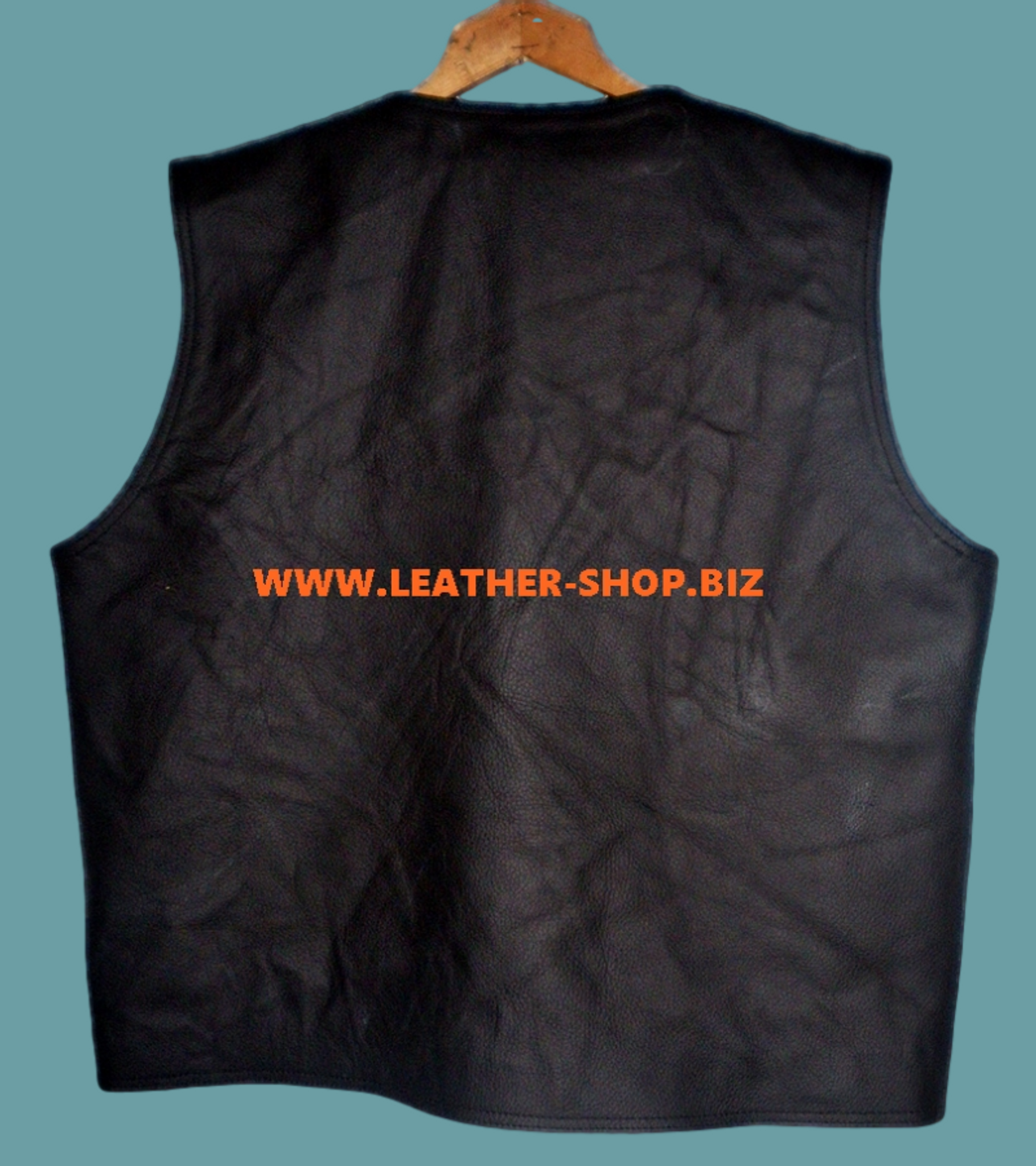 Mens Leather Vest Style MLV097 available in 8 colors.