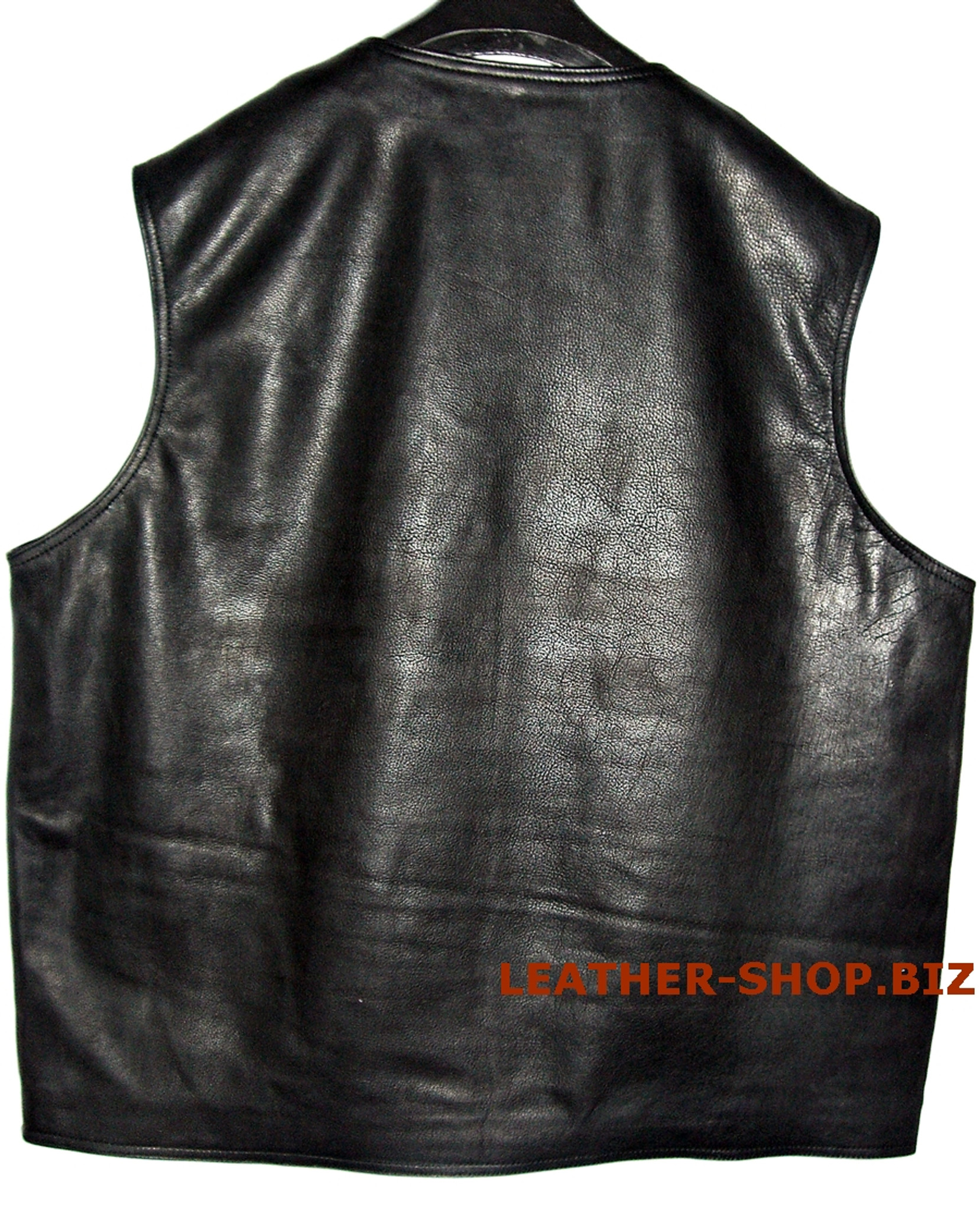 Mens Leather Vest Style MLV097 available in 8 colors.
