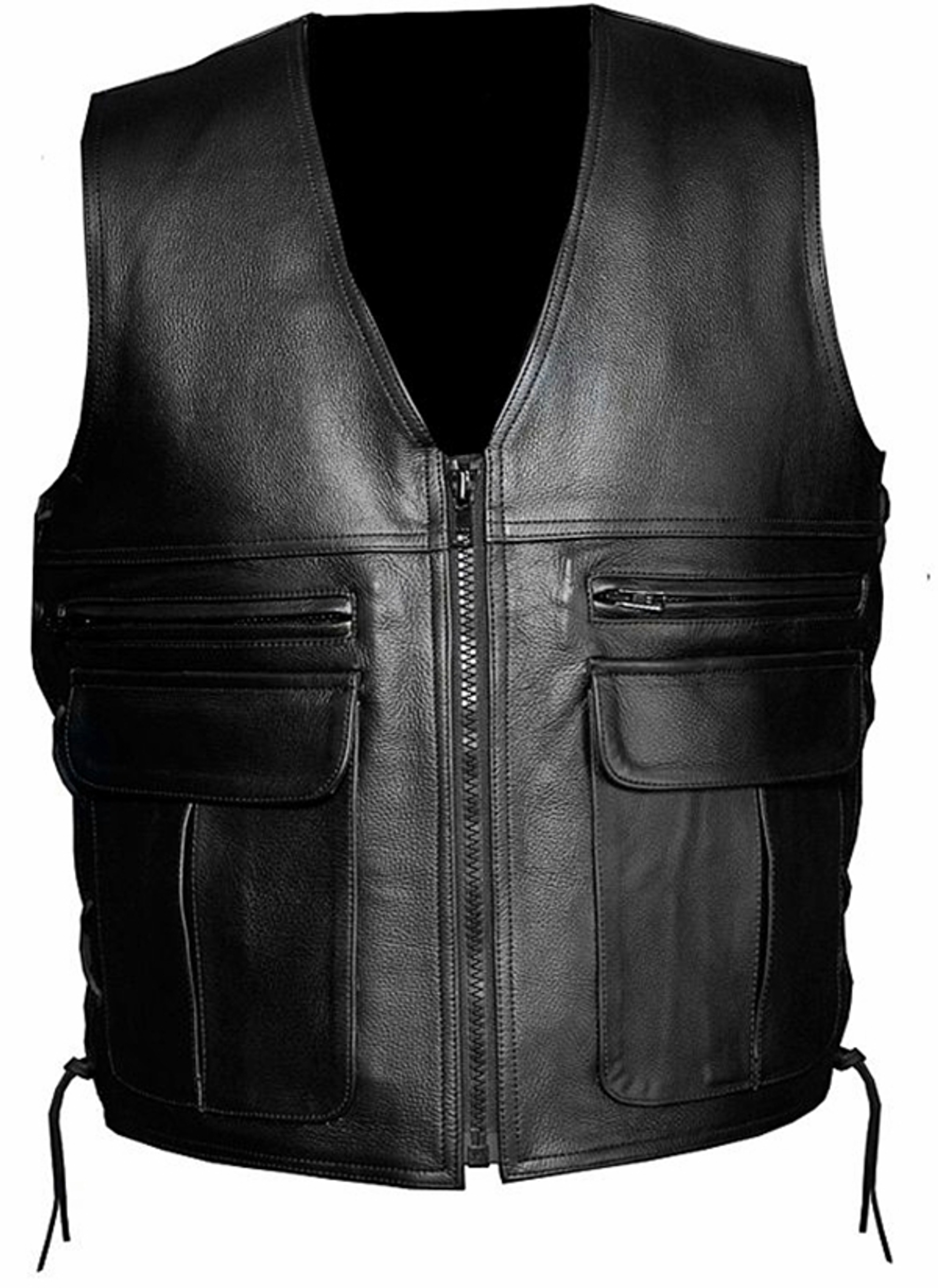 Tupac Shakur Leather Vest style MLV13Tupac with suspenders