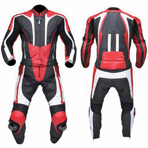 leather motorcycle suits made to order style MS333 suit fron and back view