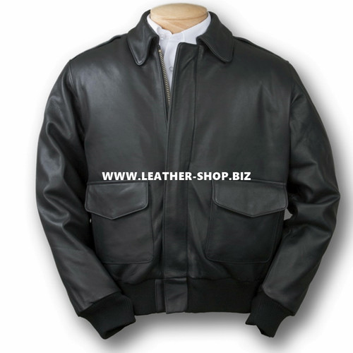 Leather Jacket Bomber Style MLJ0021B Custom-Made front