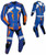 Leather racing suit custom made - style MS26888 WWW.LEATHER-SHOP.BIZ blue front pic