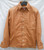 Mens lambskin leather shirt LS060 light brown with French Cuffs front pic