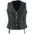 Ladies Leather Vest style WLV1216 black front