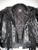 Fringed leather jacket custom made style MLFJ201 black WWW.LEATHER-SHOP.BIZ front close up