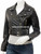 Ladies leather jacket LLJ618 motorcycle style custom-made front