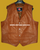 Mens Leather Vest Western Style MLV84 front caramel brown 9 Colors Available