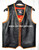 Mens leather vest with braid style MLVB1289, vest front pic.