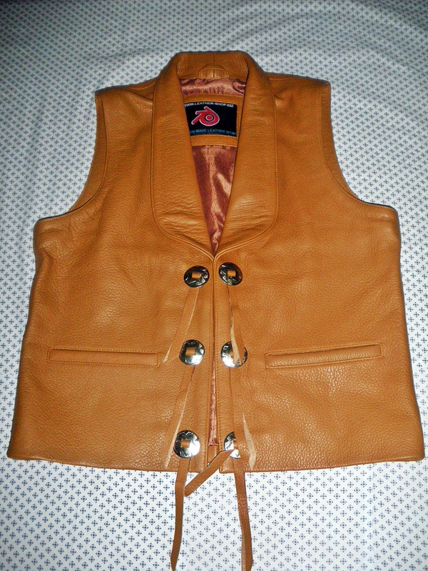 Bonanza Leather Vest Style MLV75