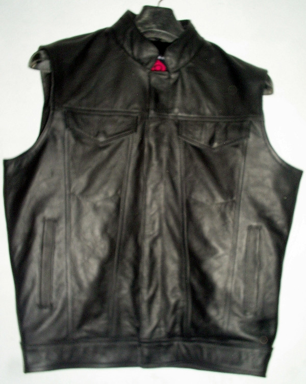 Leather vest MLV1334 WWW.LEATHER-SHOP.BIZ front pic