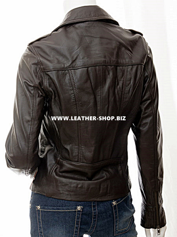 Ladies Leather Jacket Custom Made Motorcycle Style LLJ611 Made In 8 Colors
