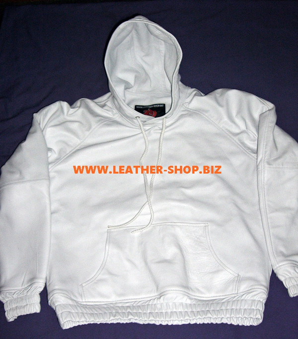 Leather Hoodie with Lambskin Lining Custom Made Style LLH075