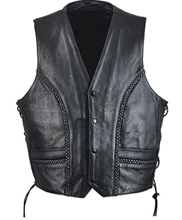 Leather vest style MLV1358 www.leather-shop.biz front pic
