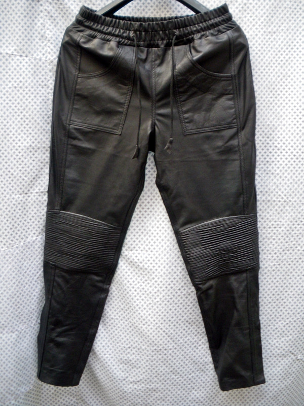 Lambskin Leather Sweat Pants Style LSP040 Justin Bieber replica custom made WWW.LEATHER-SHOP.BIZ front pic