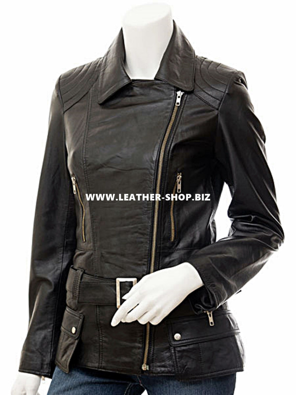 Ladies Leather Jacket Custom Made Motorcycle Style LLJ620 Made In 8 Colors