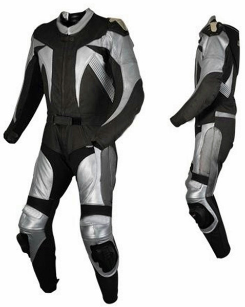 Leather racing suit custom made - style MS678 WWW.LEATHER-SHOP.BIZ front and side view