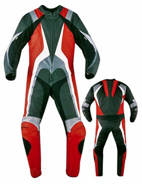 Leather racing suit custom made - style MS1334 WWW.LEATHER-SHOP.BIZ front and back view