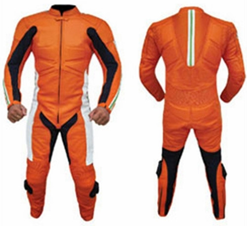 Leather racing suit custom made - style MS310 WWW.LEATHER-SHOP.BIZ front and back pic