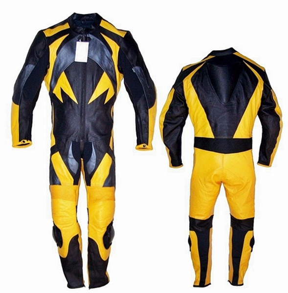 style MS2059 black and yellow WWW.LEATHER-SHOP.BIZ front and back view