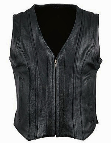 Custom Made Leather Vest Style WLV1241 front