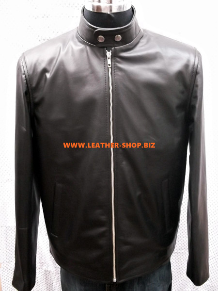 Leather Jacket Cafe Racer Style MLJ250 Custom-Made In 9 Colors