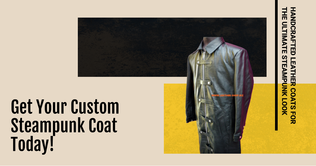 Leather Trench Coat with Hood Steampunk Style MTC613 Buy Now