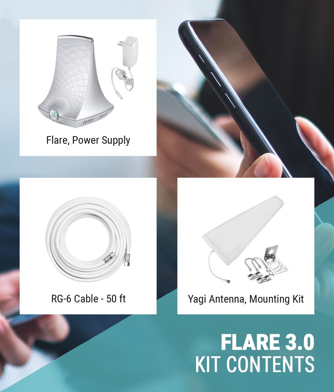 Flare Cell Phone Service Booster Home Cell Phone Booster