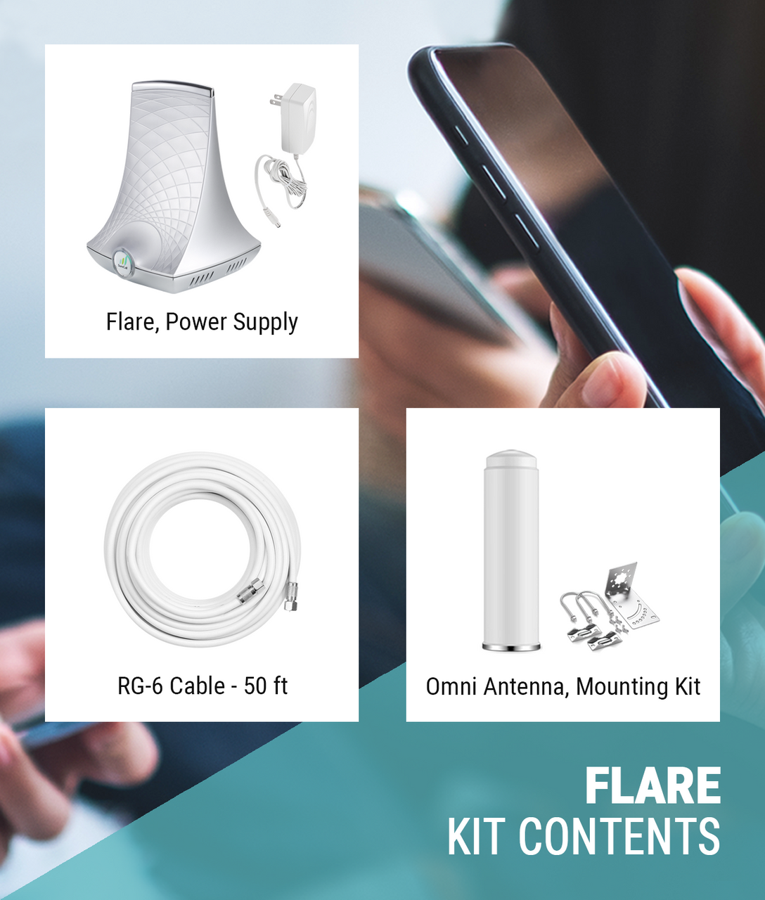 Flare In-Home & Office Cellular Signal Booster