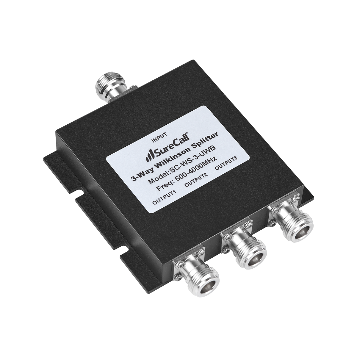 3-Way UWB Splitter with N-Female Connectors 600-4000 MHz, SC-WS-3-UWB