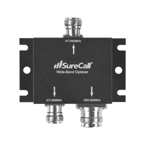 C-Band 2-Way UWB Diplexer DC Bypass with 4.3-10 Female and N-Female, SC-DPLX-UWB