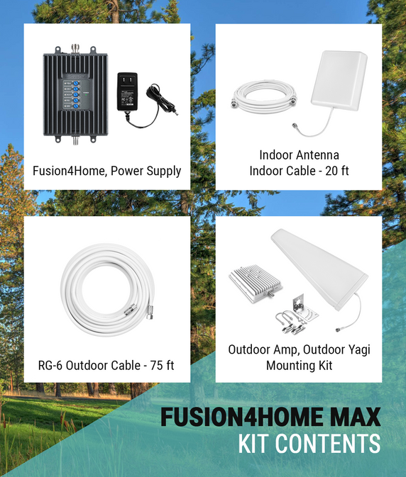 Fusion4Home Max Cell Signal Booster with ERT Technology