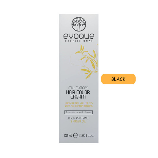 EVOQUE MILK THERAPY HAIR COLOR 100ML # 1 BLK