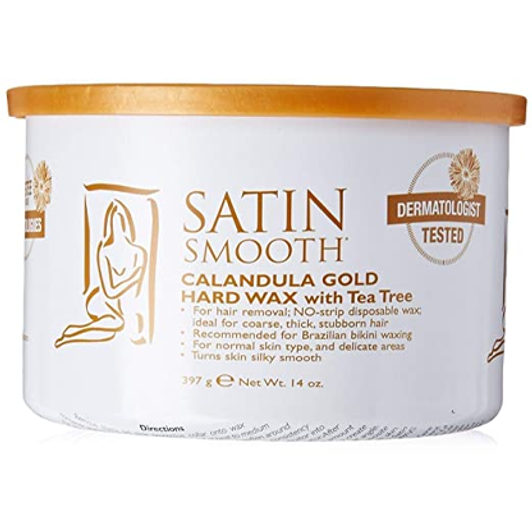 SATIN SMOOTH CALENDULA GOLD HARD WAX W/TEA TREE