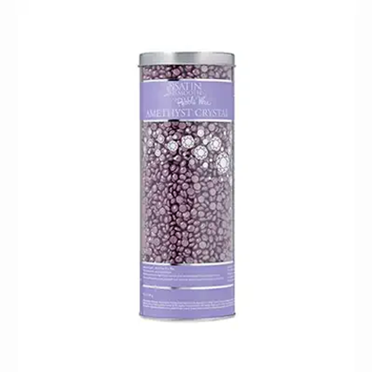 SATIN SMOOTH PEBBLE WAX AMETHYST CRYSTAL 23 OZ