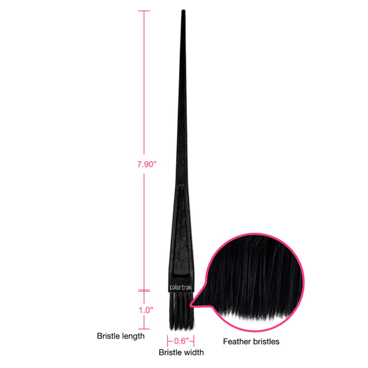 COLORTRAK FEATHER BRISTLES BRUSHES 3PK BLK