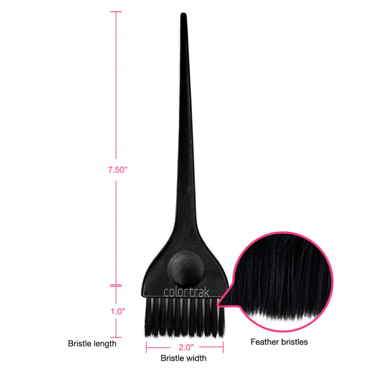COLORTRAK FEATHER BRISTLES BRUSHES 3PK BLK