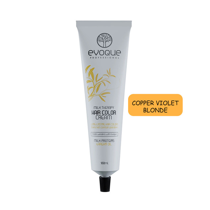 EVOQUE MILK THERAPY HAIR COLOR 100ML # 7.42 COPPER VIOLET BLONDE