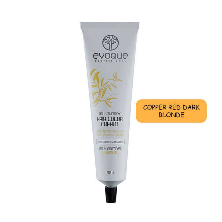 EVOQUE MILK THERAPY HAIR COLOR 100ML # 6.46 COPPER RED DARK BLONDE