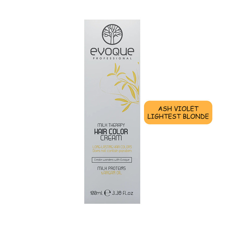 EVOQUE MILK THERAPY HAIR COLOR 100ML # 10.12 ASH VIOLET LIGHTEST BLONDE